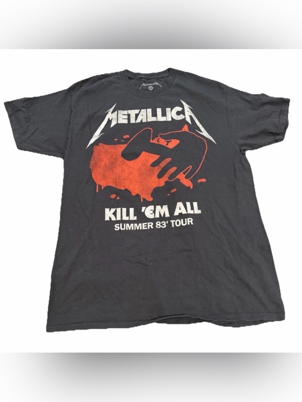 Metallica Kill 'Em All Summer '83 Tour Black Graphic Tee